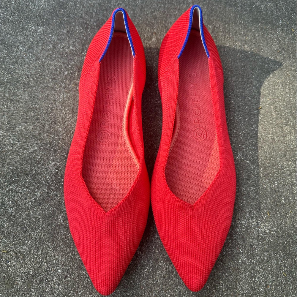 Rothy's Flame The Point Knit Flats